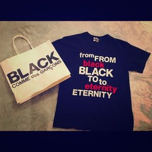 COMME des GARÇONS - BLACK T-Shirt Size S